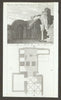 Remains of the Collegiate Church of St Martin-le Grand, London 1818 old print