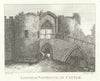 View of the Lodge of Nottingham Castle, Nottingham. Nottinghamshire 1818 print