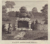 View of St Adhelm's well in Doulting, Somerset. SMALL 1796 old antique print