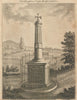 View of the 1796 Cardington Cross, Bedfordshire. Replaced 1837 1797 old print