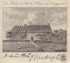 Sir Richard Steele's house, Llangunnor, Carmarthen 1797 old antique print