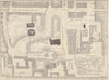Westminster Hall & Abbey George IV Coronation plan 1821 London 1821 old map