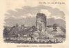 Bolingbroke Castle & St Peter & St Paul church, Lincolnshire. SMALL 1821 print
