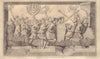 Bas relief on the arch of Titus at Rome, Italy 1822 old antique print picture