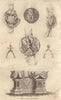 Bryan Fitzpayn Poynings seals. Saint Martin church Betton Ille-et-Vilaine 1825