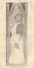 Painting of King Edward the Confessor in Westminster Abbey, London 1825 print
