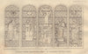 Windows from Basingwerk Abbey in Llanasa Church, Flintshire, Wales 1825 print