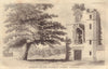 View of the remains of Lincoln Medieval Bishop's Palace, Lincolnshire 1826