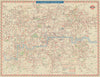 London Transport Bus map Central Area. ELSTON. #1 1947 old vintage chart