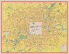 London Transport Bus map Central Area inc. Trolleybuses. LEWIS 1955 old