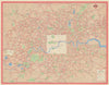 London Transport Bus map Central Area inc. Trolleybuses 1056 LEWIS 1957