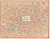London Transport Bus map Central Area inc. Trolleybuses. LEWIS #4 1960 old