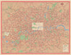 London Transport Bus map Central Area inc. Trolleybuses. LEWIS #4 1961 old
