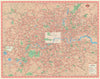 London Transport Central Buses map and list of routes. LEWIS #1 1968 old