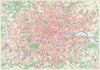 London Transport - London Buses map & list of routes. PENROSE #3 1970 old