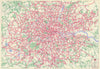 London Transport - London Buses map & list of routes. PENROSE #4 1971 old