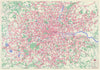 London Transport - London Buses map & list of routes. PENROSE #1 1972 old