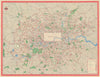 London Transport Bus map Central Area. LEWIS. January 1949 old vintage
