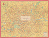 London Transport Bus map Central Area. LEWIS. January 1951 old vintage