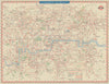 London Transport Bus map Central Area. ELSTON. #1 1947 old vintage chart