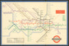 LONDON UNDERGROUND tube map plan diagram. Middle Circle. HARRY BECK #2 1934