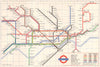 LONDON UNDERGROUND diagram of lines tube map. Ongar. Essex Rd. HUTCHISON 1962