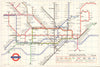 LONDON UNDERGROUND tube map. Victoria Line under construction. GARBUTT #3 1968