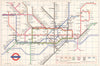 LONDON UNDERGROUND tube map plan. Victoria Line open to Victoria. GARBUTT 1971