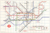 LONDON UNDERGROUND tube map plan. Victoria Line. Strand closed. GARBUTT #2 1974