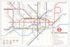 LONDON UNDERGROUND tube map. Jubilee line & Heathrow Central. GARBUTT #1 1979