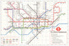 LONDON UNDERGROUND tube map. Jubilee line & Heathrow Central. GARBUTT #1 1979