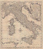 Italy by Mr D'Anville Geographer to the French King. GENTS MAG 1747 old map