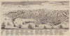 A South View of the City of Genoa. Italy. JEFFERYS / GENTS MAG 1747 old map