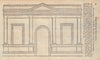 Elevation of a Pump Room at Glastonbury, Somerset. GENTS MAG 1753 old print