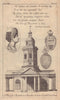 St. Philip's Church in Charles Town, South Carolina. Charleston 1753 old print