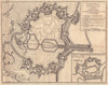 A Genuine Plan of Cherburg with the Fortifications… Cherbourg GENTS MAG 1758 map