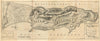 Plan of Gibraltar by John Gibson. Gentleman's Magazine 1762 old antique map