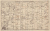 London-Barnet-Stevenage-Grantham-Doncaster-York road strip map. GIBSON 1766