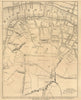 A Map of the Surrey Side the Thames… Lambeth Southwark. GENTS MAG 1766 old
