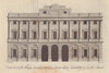 Front View of the Royal Academy… in the Strand. Somerset House 1779 old print