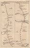Road from Lincoln-Wragby-Louth-Saltfleet strip map. GENTS MAG 1782 old