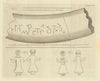 Animal rib inscription. Two Bronze Talismans. GENTS MAG 1782 old antique print