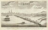 The great bridge of boats at Rouen with the remains of the ancient… 1784 print