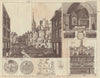 Thames Street 1714 fire. Temple Church porch. East India House. London 1784