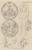 Brass Celt lions fleur-de-lis Copgrove. Harrogate. Scipio Africanus 1789 print