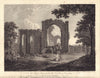West Aspect of Furness Abbey, Barrow-in-Furness, Cumbria. GROSE 1779 old print