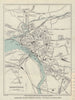 BARNSTAPLE vintage tourist town city resort plan. Devon. WARD LOCK 1932 map