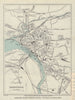 BARNSTAPLE vintage tourist town city resort plan. Devon. WARD LOCK 1932 map
