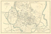 OXFORD vintage town/city plan. University colleges. WARD LOCK 1928 old map