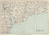 SOUTH EAST DEVON Exeter Teignmouth Exmouth Dawlish Sidmouth Seaton 1912 map